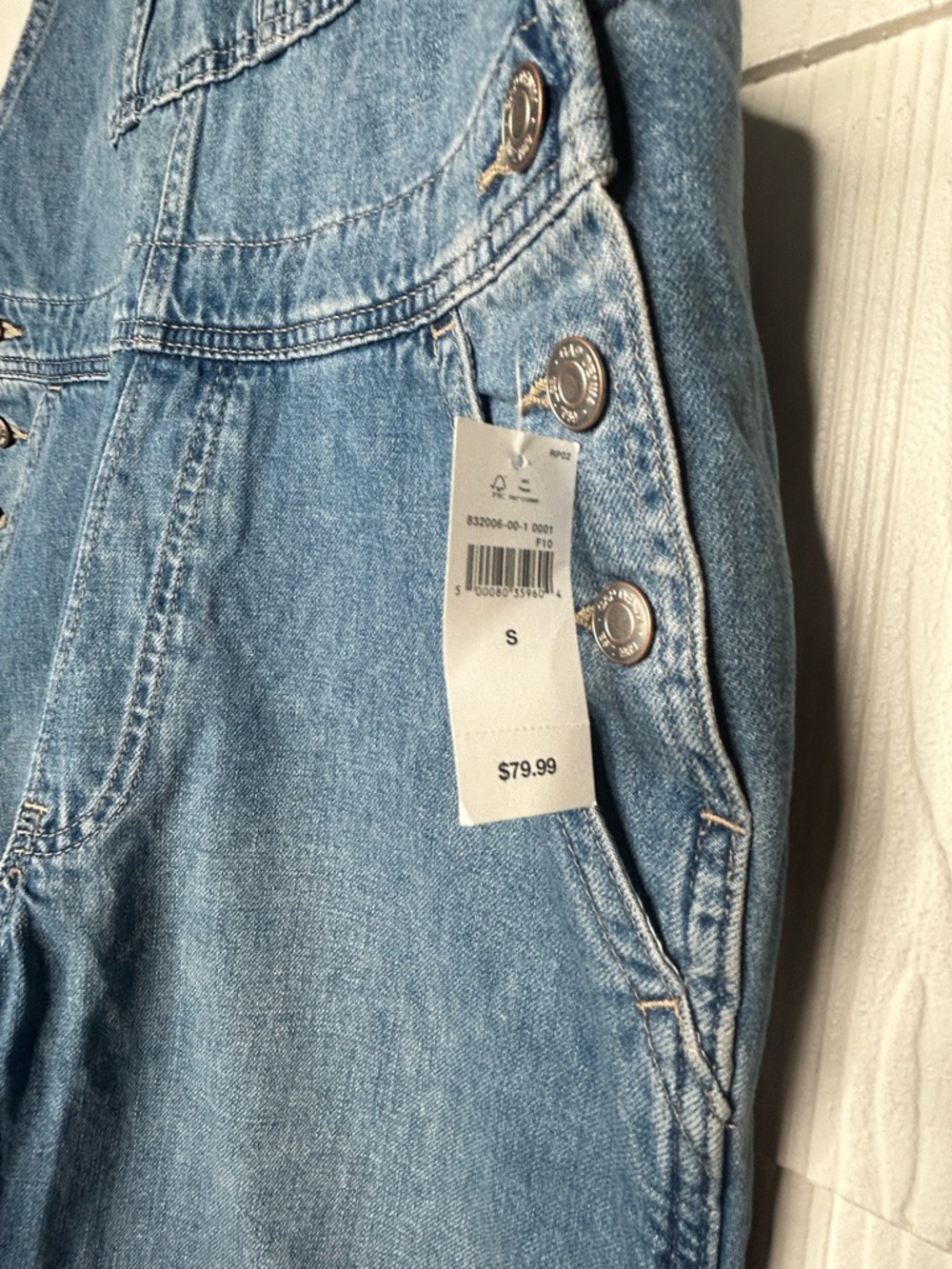 GAP Light Blue Denim Women’s Overalls - Picture 5 of 10